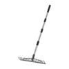 Garden Leaf Rake Adjustable Handle Cleaning Debris Grass Clippings Gardening Farm Lawns Rake Garden Iron Rake Agricultural Rake 4
