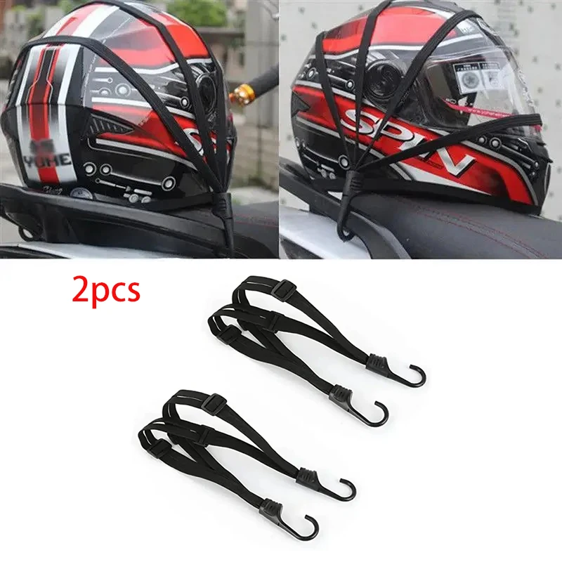 2Pcs 60/90CM Motorcycle Helmet Straps Luggage Retractable Elastic Rope Fixed Strap Moto Helmet Luggage Net Motorcycle Accessorie