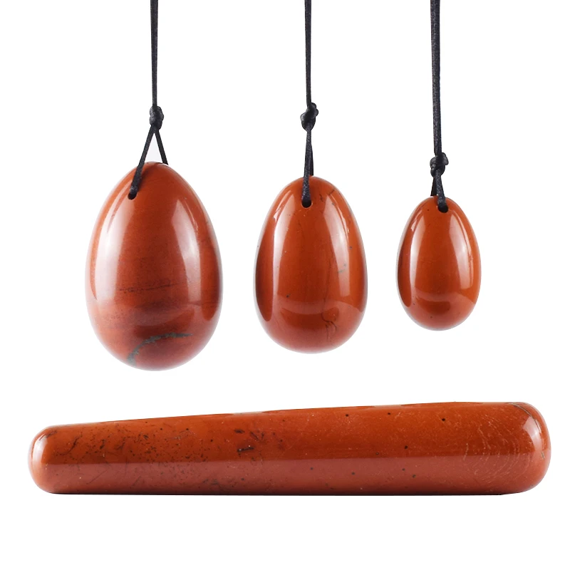 

Natural Yoni Egg Massage Tool Set Strengthen Pelvic Floor Muscles Kegel Exercise Crystal Eggs Yoni Wand Jade Red Stone Vaginal