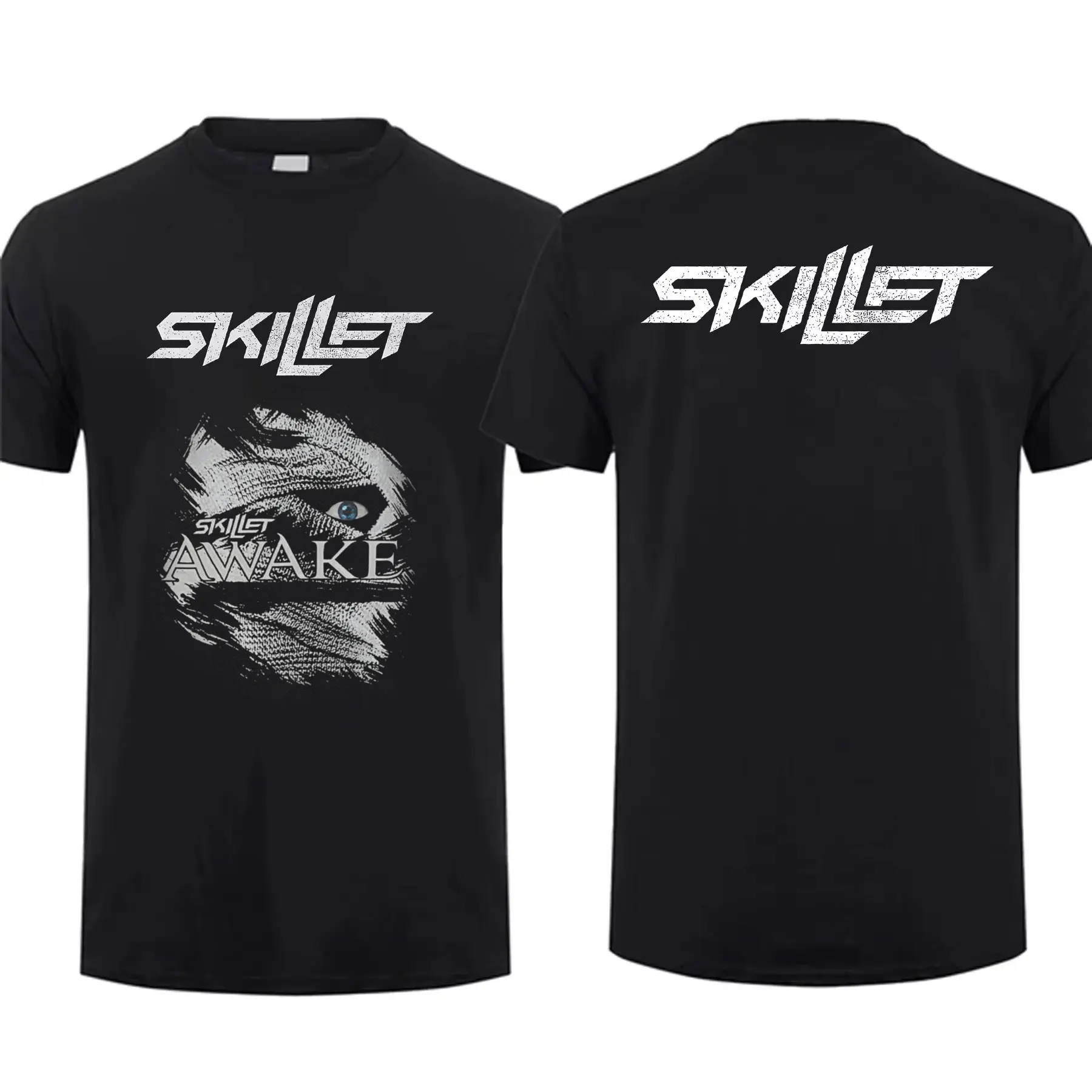 Streetwear Band Skillet Victorious Black T Shirt Cotton Rock Men