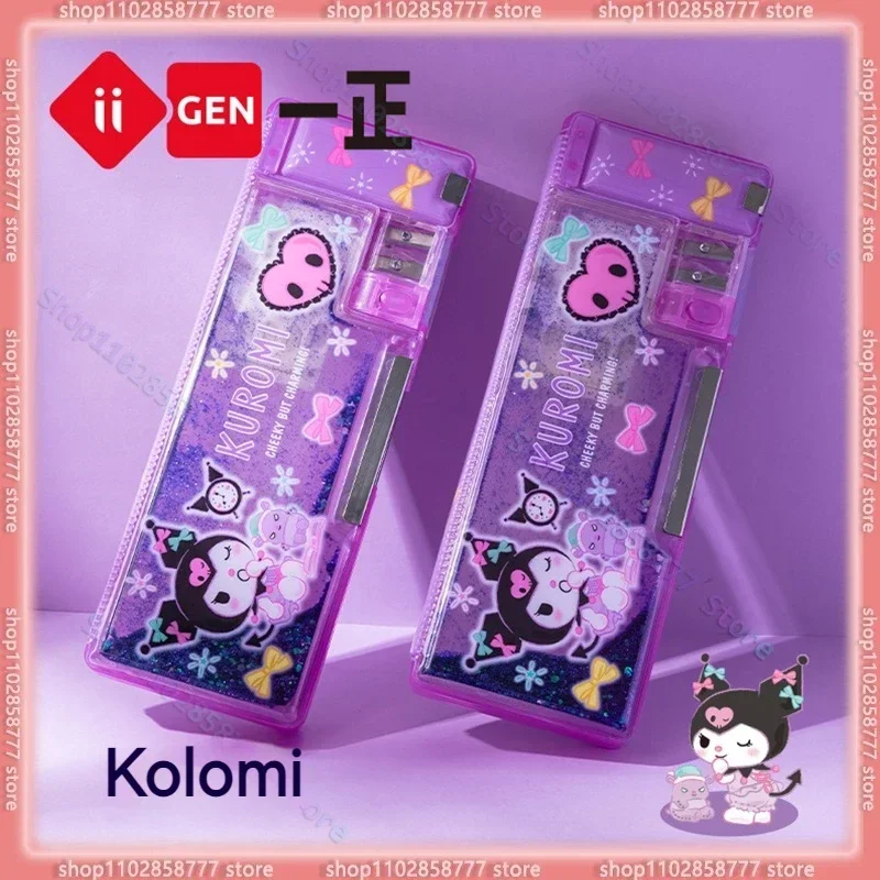 

Iigen канцелярские принадлежности Sanrio двухслойный пенал Kuromi мультяшный школьный пенал большой емкости канцелярские принадлежности для студентов
