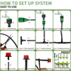 Micro Drip Irrigation System Portable 20M Automatic Watering with Adjustable Drippers Misting Watering Kits Garden Hose 3