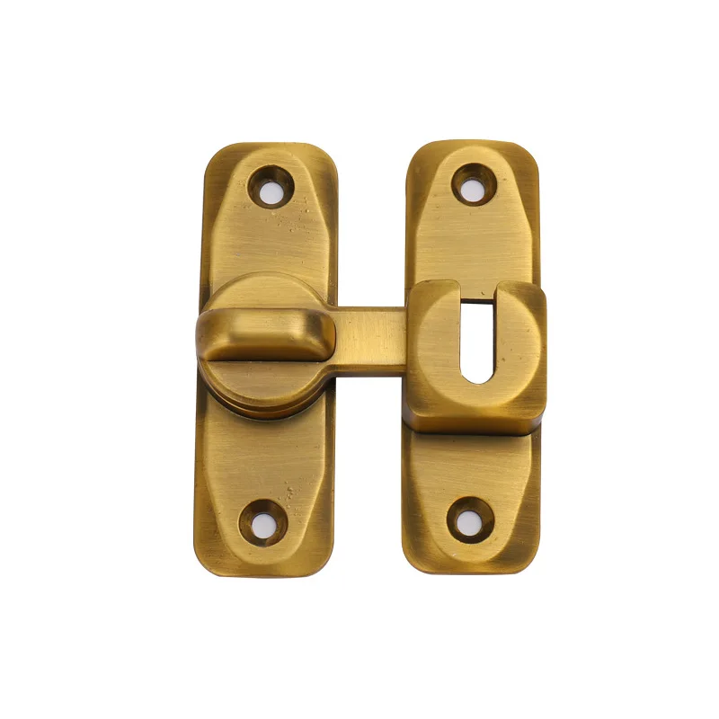 KK&FING 90°/180° Anti-theft Buckle Door Buckle Sliding Door Latch Sliding Door Lock Buckle Hasp Door Bolt Free Punching