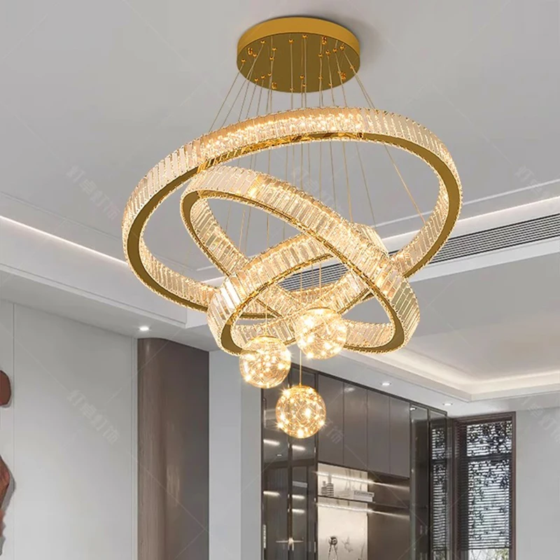 home decorationPendant lights, luxury crystal living room chandelier, dining room Pendant lamp, ceiling light, indoor lighting