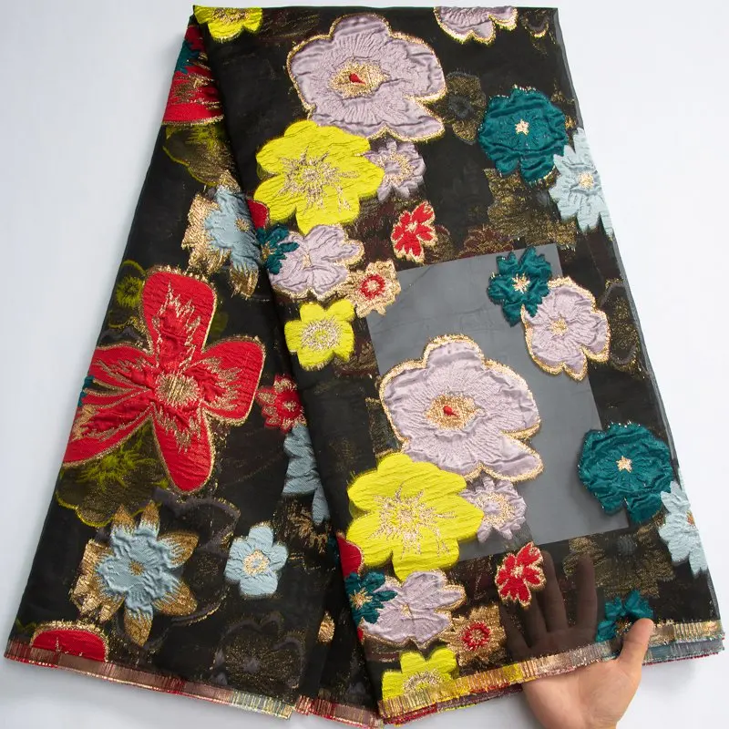 

Новейшая французская жаккардовая ткань, кружево в нигерийском стиле, парчовое кружево, африканский тюль из органзы, кружевная ткань для женщин, свадебное платье, S3441