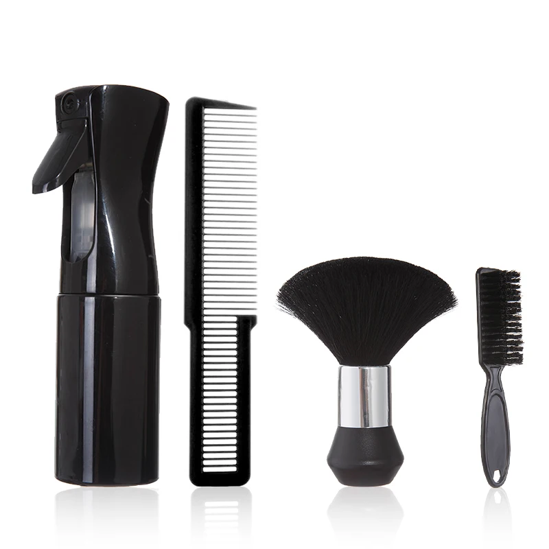 4 stücke Professionelle Haarschnitt Set Barbershop Werkzeuge Spray Flasche Kamm Haar Reinigung Pinsel Salon Friseur Styling Zubehör – Detail 1