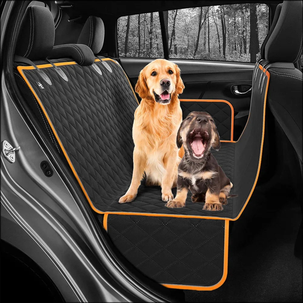 TantivyBo Extension de siège arrière pour chiens, housse de siège de voiture  100 % étanche à fond rigide pour chien, hamac pour voiture, voyage,  camping, lit, protection de siège pour animaux de