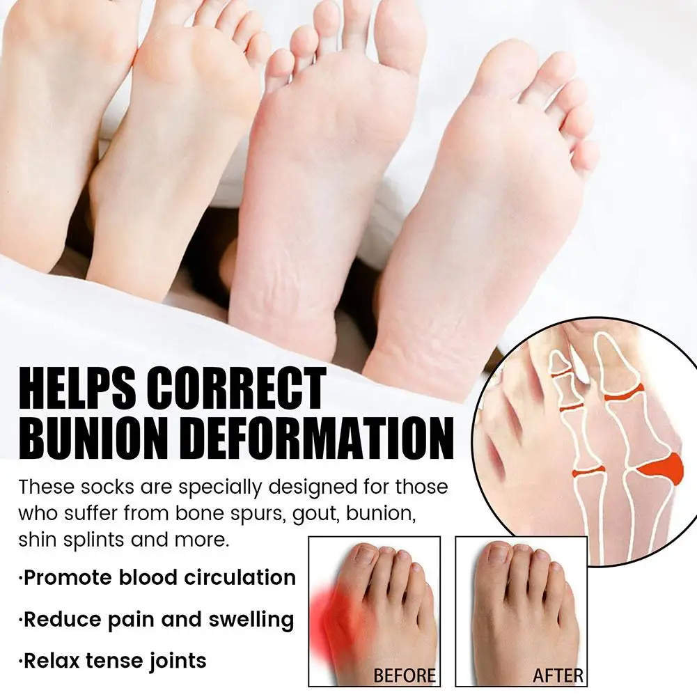 Unisex Anti-Bunions Health Sock Hallux Valgus Correcting Bunion Care Relief Breathable Aching Foot Sock V7Z8