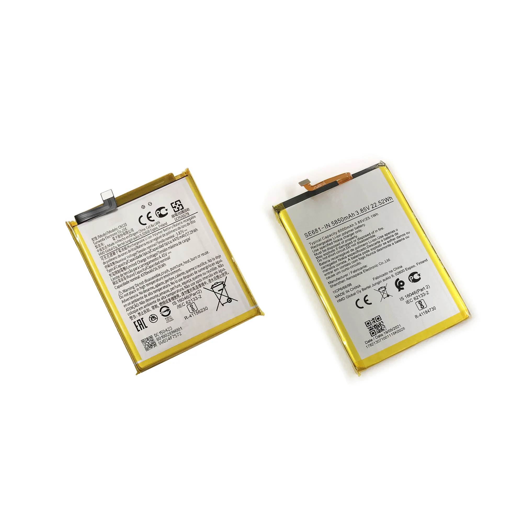 LPN387450CN110PhoneBatterySE681ForNokiaX10X20BatteryN910XR20