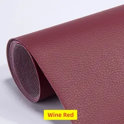 Premium Self - Adhesive Leather Repair Patch for Furniture and Accessories (Wine red)