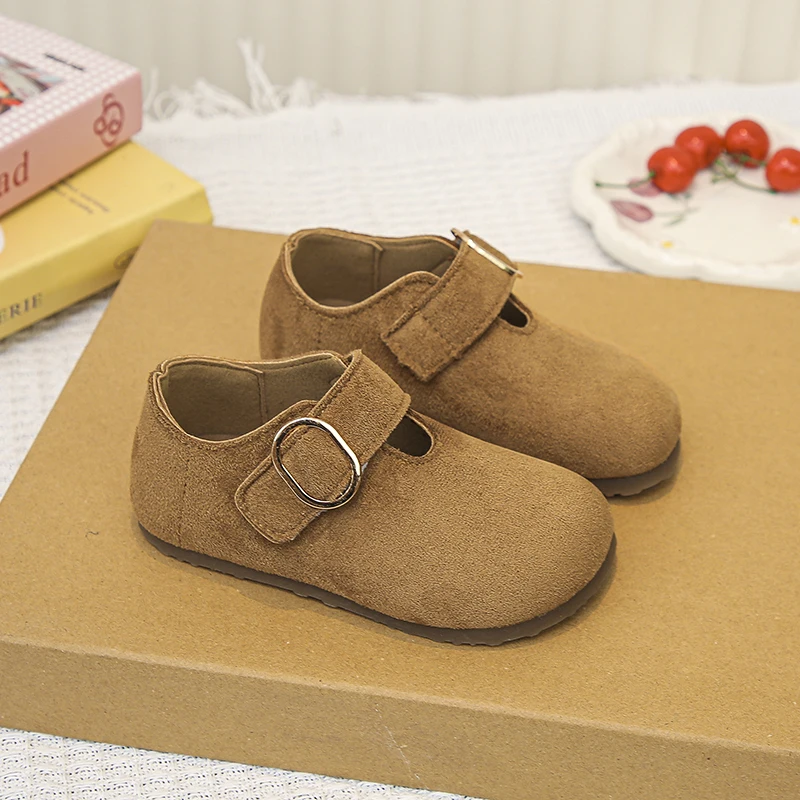 Leather Kids School Loafers Soft Sole Shoes for Boys Girls