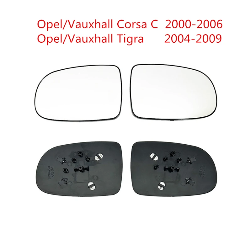 Opel 또는 Vauxhall Corsa C 2000-2006 Tigra 2004-2009 HD 가열 백미러 렌즈 자동차 액세서리 용 사이드 미러 유리
