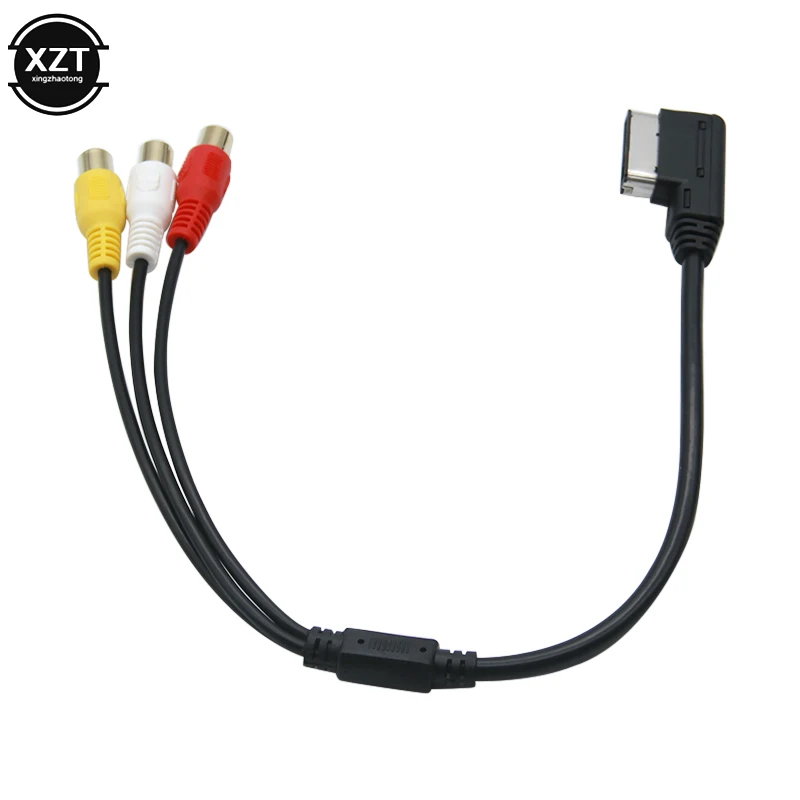 1pcs For VW For Audi AMI AUX Cable Adapter A3 A4 A6 A7 A8 Q5 Q7 R8 AMI MMI RCA 3RCA DVD Video Audio Input Wire Adapter Accessory - 2