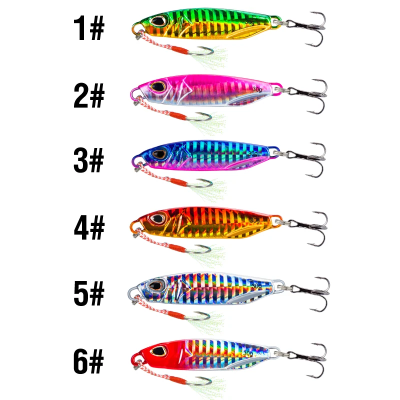 6Pcs 10g/15g/20g/30g/40g/50g Laser Japan Duo Metal Jig