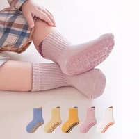 3 Pairs Korean Kids Soft Fashion Trampoline Socks Baby Middle Tube Stockings Long Socks Infant Toddler Boys Girls Casual Socks 4