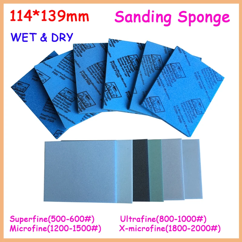 114139mmSafeToughSandingSpongeWETDRYAbrasivePolishingSanding