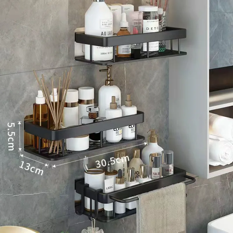 Bathroom Shelves No-drill Wall Mounted Corner Shelf Shower Storage Rack  Shampoo Holder Toiletries Organizer Bathroom Accessories