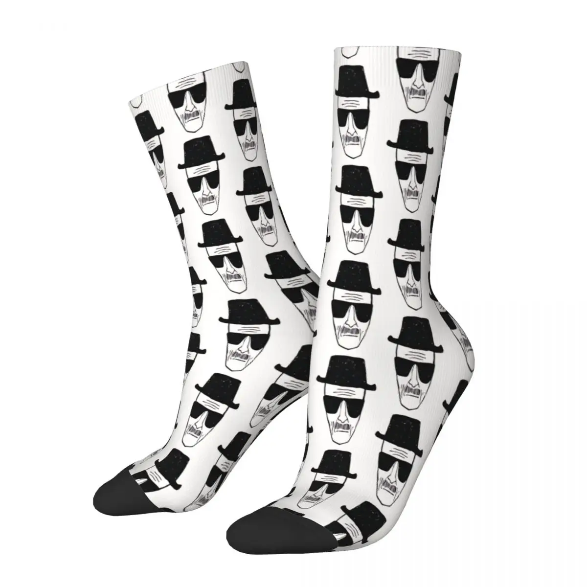 

Walter White Heisenberg Face Breaking Bad Socks Male Mens Women Spring Stockings Printed