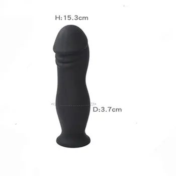 Inflatable Huge Anal Butt Plug Built-in Steel Ball Women Vaginal Anal Dilator Expandable Silicone Men Prostate Anal Cleaning 3