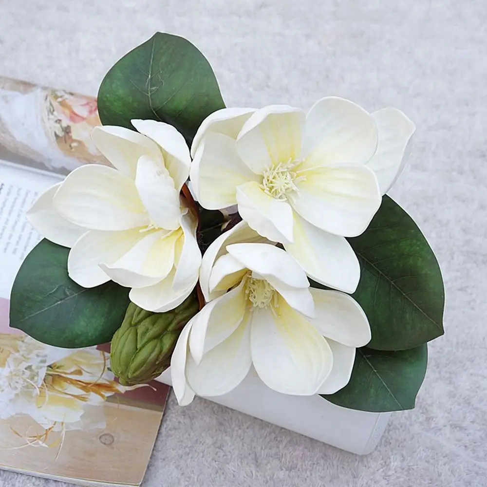 EDG Enzo De Gasperi Artificial Magnolia Star Branch H 80 Cm Pink Cream