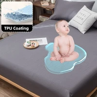 Drap-housse imperméable avec bandes élastiques, housses de matelas réglables antidérapantes pour lit simple, Double, King, Queen, 140/160/200cm 2