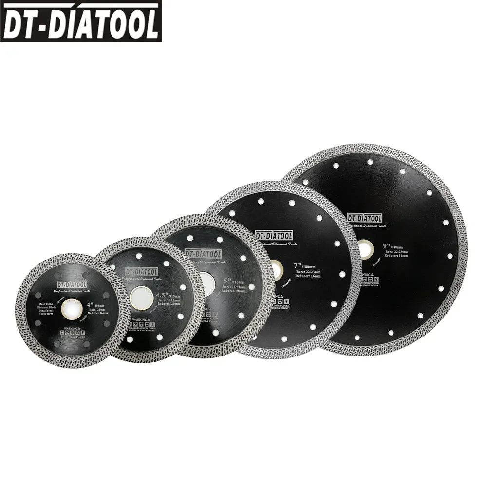 DIATOOL-Mesh Turbo Diamond Saw Blade, Rim Segment Cutting Disc, Granite Marble Concrete 2/3/5pcs Cutting Wheel Diamond Disc