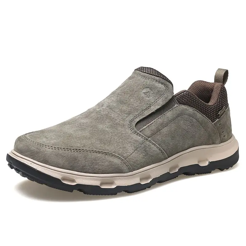 HUMTTU 2023 Spring and Autumn New Men's Shoes Outdoor Leather Breathable Lazy Shoes Casual Sports Shoes
