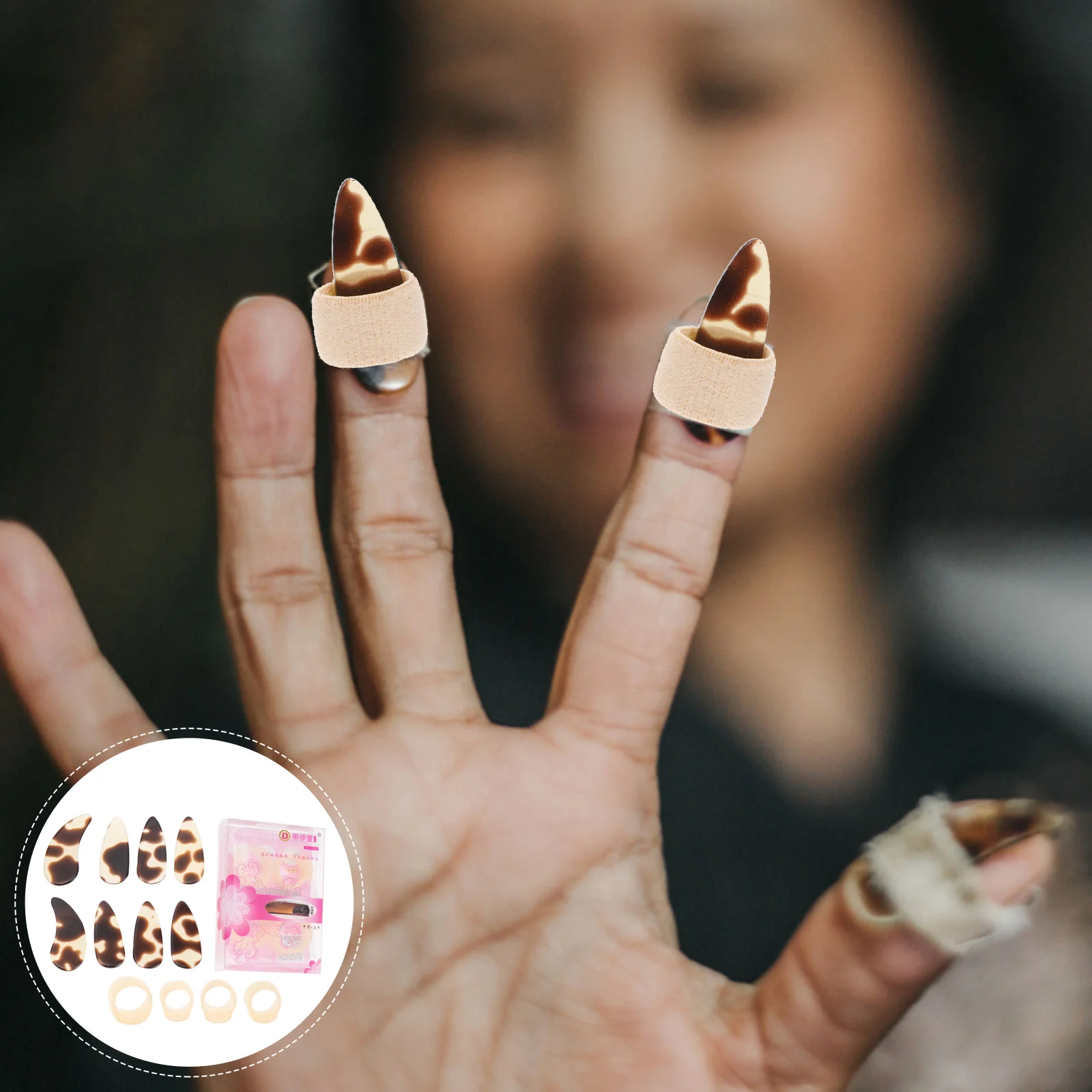 2 Sets Nail Protection Covers Supplies Protective Playing for Practice Lute Accessories