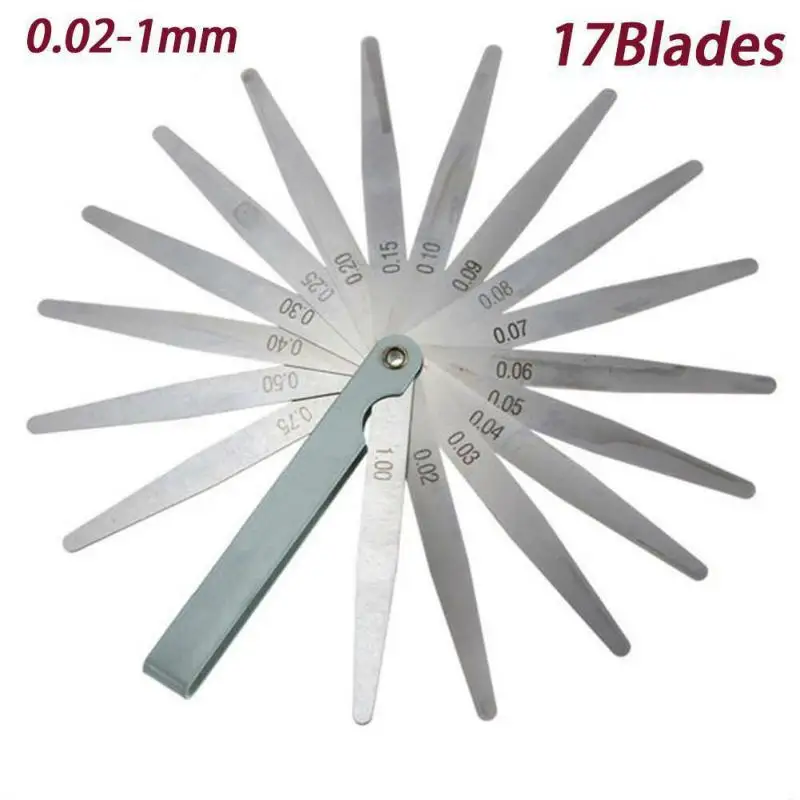 32 Blades Feeler Gauges Metric Size 0.04-0.88mm Thickness Gauge Set Valves Foliage Of Valves Spark Plug Gap For Measurement Gap