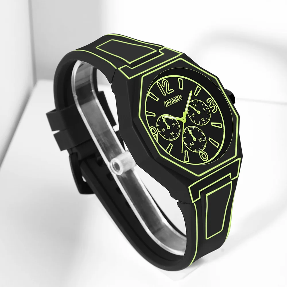 Preppy Style Quartz Wrist Watch - Round Dial, Electronic Drive, Silicone Strap, Unisex, Holiday Gifts(Gift box does not include)