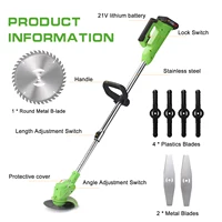 6.0Ah 25000RPM Electric Cordless Brush Cutter With 3Types Blades Stringless Weed Eater Electric Weed Trimmer Lawn Garden Pruning 2