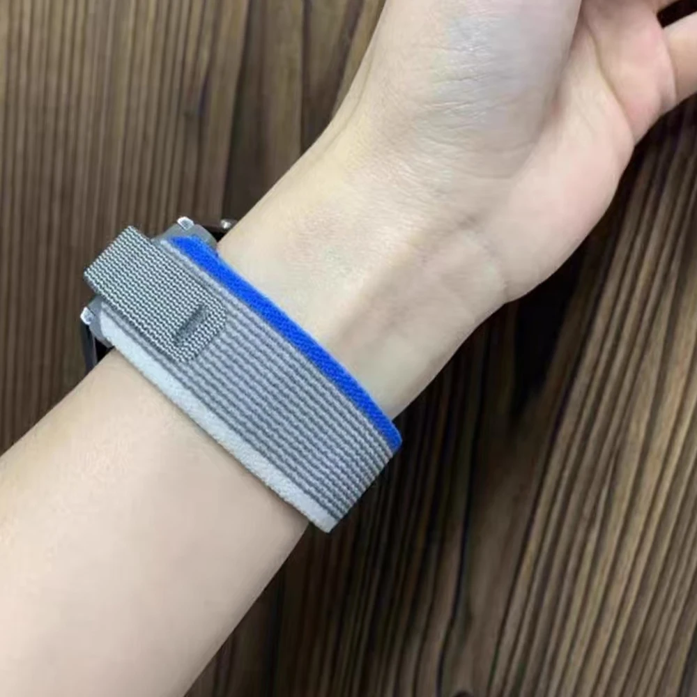 Nylon Braided Loop Strap - Breathable and Durable Replacement Band, 20/22mm