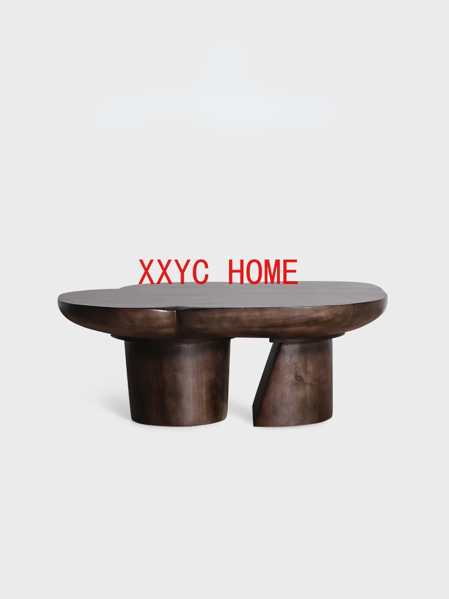 

Solid Wood Tea Table Minimalist Creative Shaped Small Table