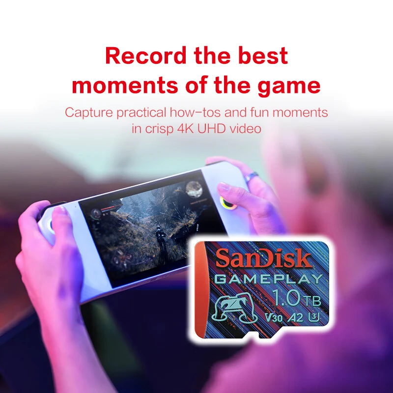 SanDisk ÷ ޸ ī A2 U3 V30  190 MB/s ÷ ÷ ũ SD ī 丮, ޴ TF ī, 256GB 512GB 1TB