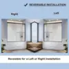 Semi Frameless Shower Door with Clear Glass Bypass Sliding Bathroom Door Black Hardware Double Sliding Glass Shower Enclosure 4