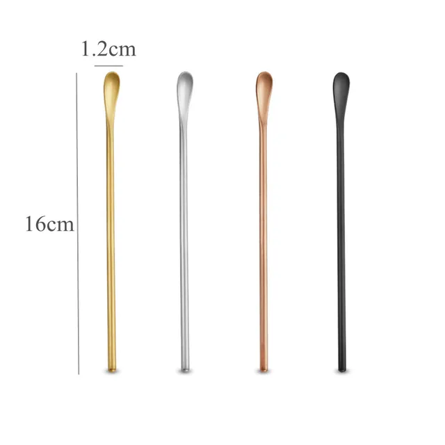 Cuillère à Mélanger Bar En Acier Inoxydable 304 – Longueur 40.1 Cm, Motif Spirale, Fourchette à L'extrémité, Pour Cocktails Et Cafés