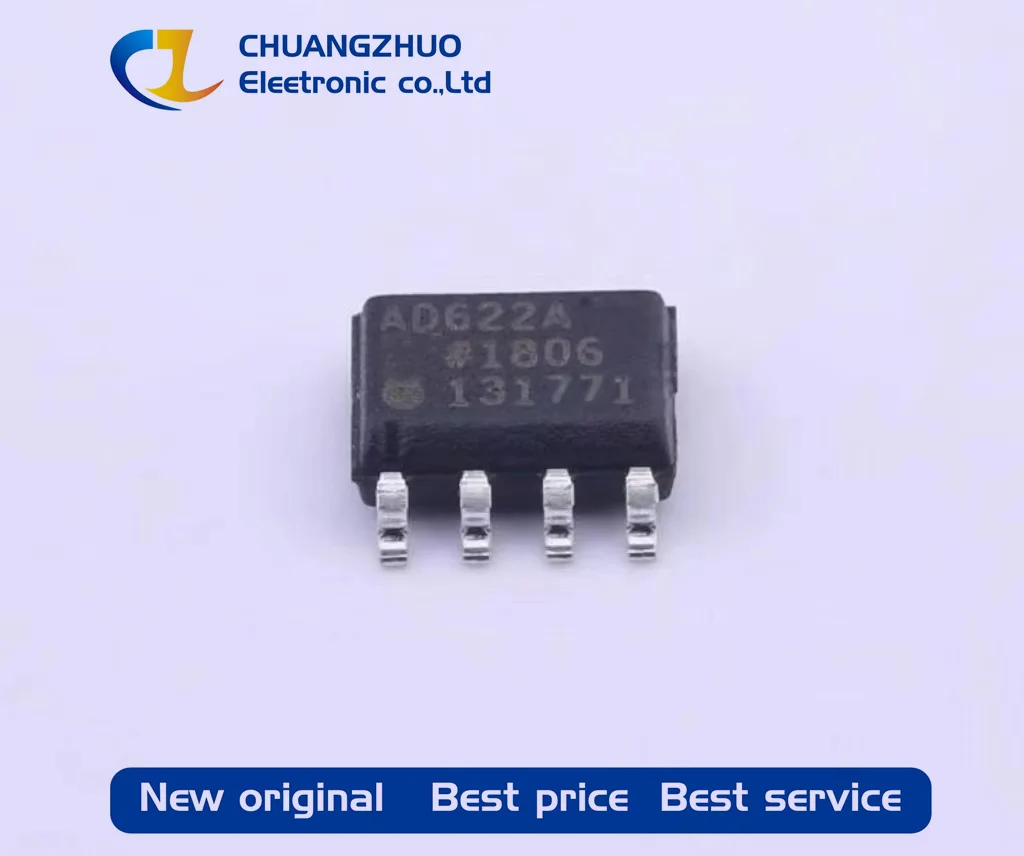 

1Pcs New original AD622ARZ-R7 AD622A 2nA 60uV 1MHz 1 SOIC-8 Instrumentation OpAmps