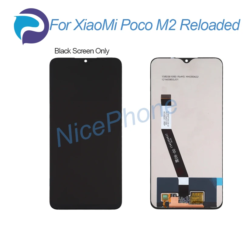 For XiaoMi Poco M2 Pro LCD Screen + Touch Digitizer Display 2340*1080 MZB0957IN Poco M2 Pro LCD Screen Display