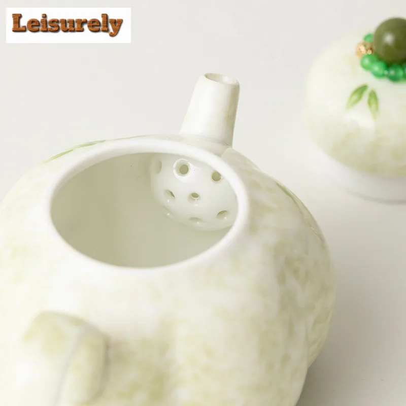 Hand-painted Panda Travel Tea Set Kit Antique 1 Pot 3 Cups Tea Maker Organizer Portable Outdoor Stock Bags Accessories Craft