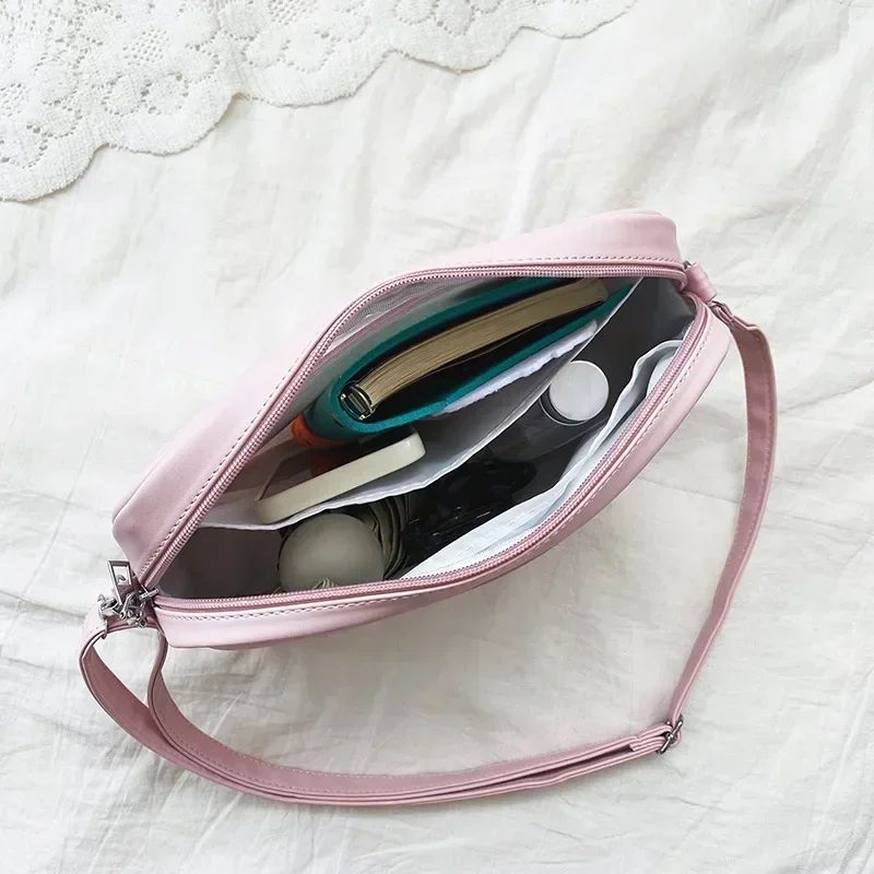 Elegant Women's Sweet Lolita Crossbody Bag - Cute Japanese-Style with Transparent Pocket
