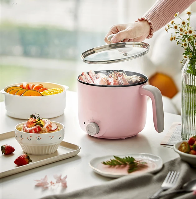 1.5L Mini Electric Cooking Pot Steaming Boiling Multifunctional Desktop Hot  Pot Dormitory Small Electric Pots with Steamer 220V - AliExpress