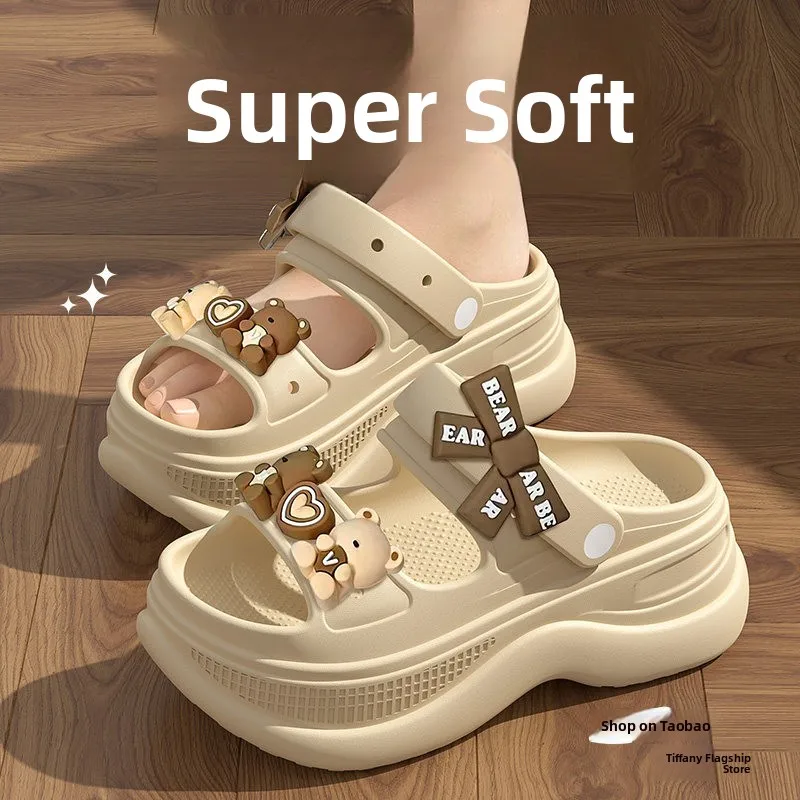 Women's Sandals 2026 New Summer Outdoor Fashion Heightening Work Special Soft Bottom Anti-slip Casual Slippers Ladies - 3