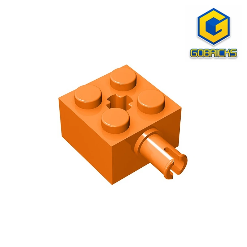 

Gobricks GDS-953 Brick,Modified 2 x 2 with Pin and Axle Hole compatible with lego 6232 DIY Educational Building Blocks Technical