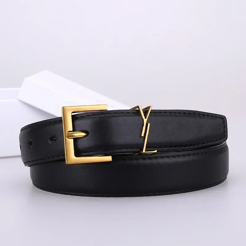 

New Real Cow Leather Belt Versatile Jeans Belt Women's Fashion Decoration 2024 Fashion Designer Waistband Seal Sashes Cc Band