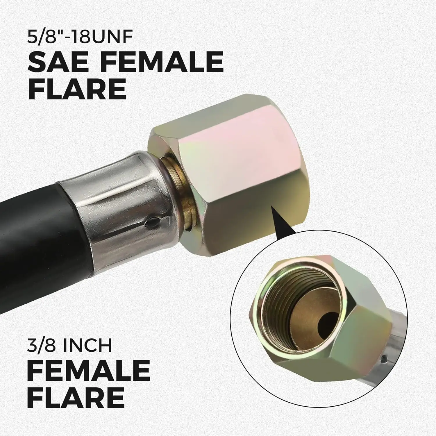 1LB Low Pressure Propane Regulator with 5FT Extension Hose,3/8" Female Flare Nut for Outdoor Camper Gas Grills Heaters BBQ Stove