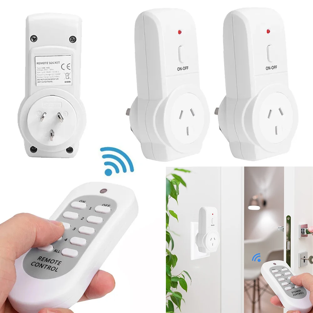 Smart Power Plug Plug Au Socket 433.92Mhz Wireless Remote Control 10A Contact On/Off Light Switch socket smart plug smart plug outlet