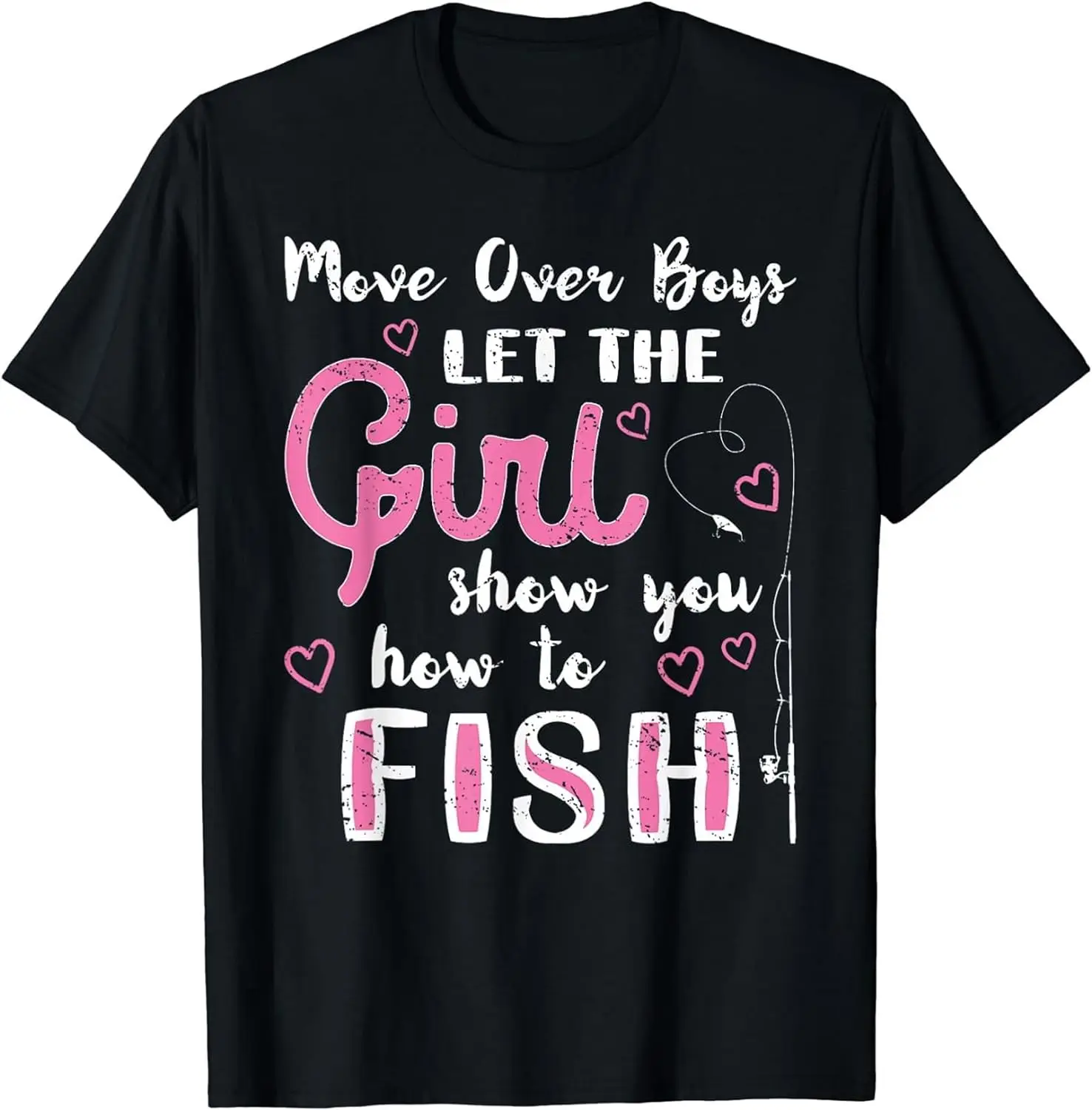 

Футболка Move Over Boys позволяет девочке показать вам, как рыба, модная классическая женская футболка
