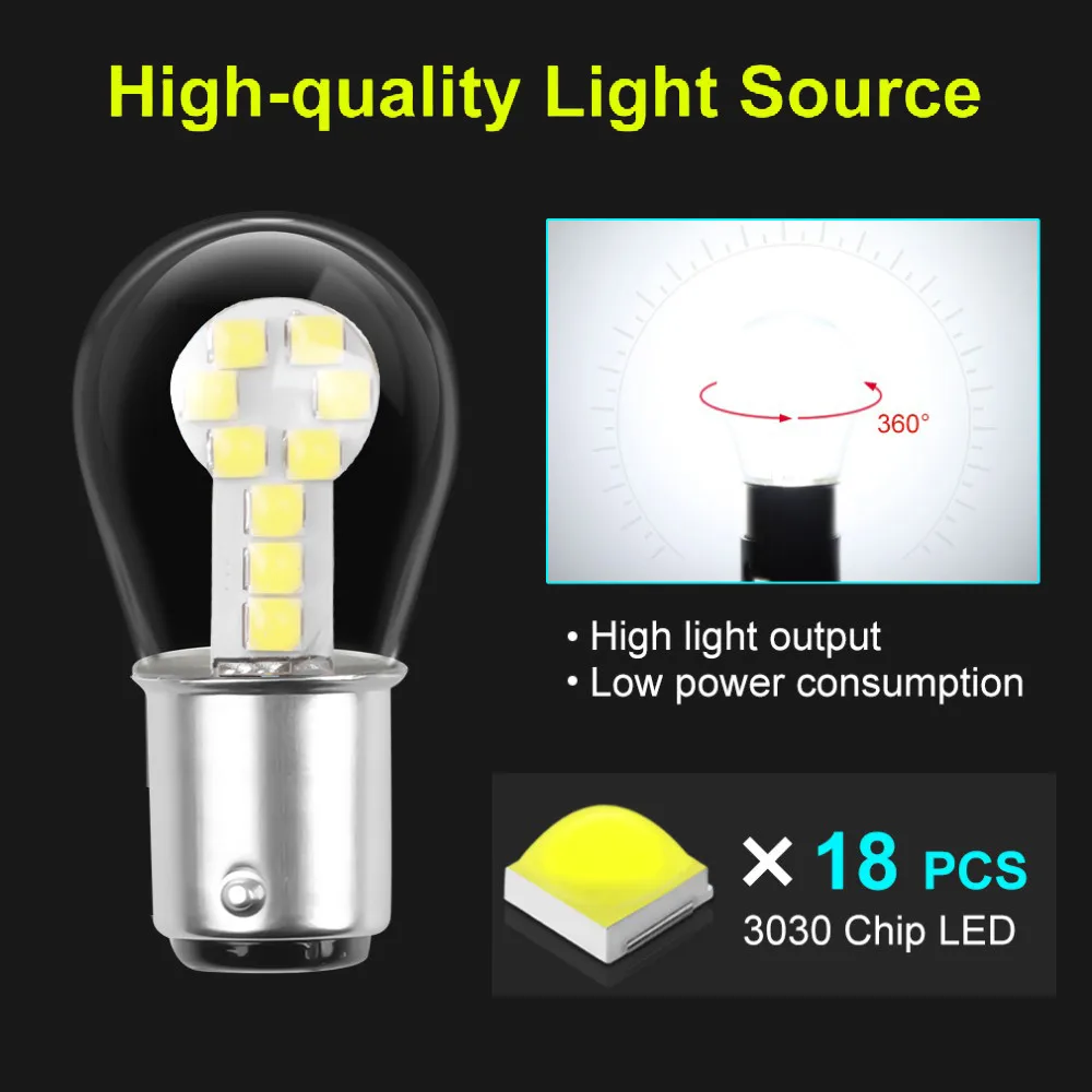  ڹ ȭƮ 1156 BA15S P21W LED 1157 BAY15D P21/5W LED  R5W R10W ڵ  õ S25 ڵ 극ũ Ʈ  12V