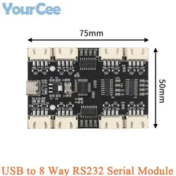 Multi - Channel USB to Serial Expansion Board with Type - C Connectivity (USB to 8 Way RS232)