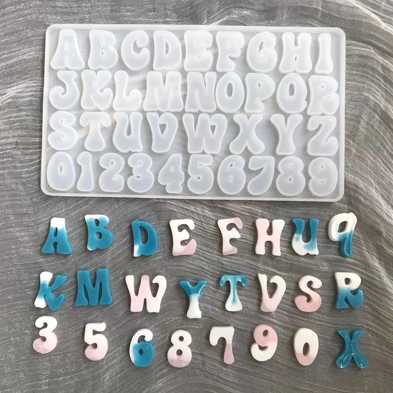 

Silicone Mini Arabic Numerals Letter Resin Molds Number Alphabet Jewelry Keychain Casting Mold Handmade DIY Pendant Earing